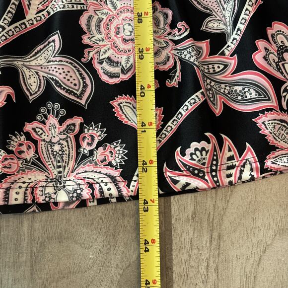 Jude Connally Woman Long Sleeve Black Floral Print Flare Dress Size XS Stretch - Picture 9 of 10